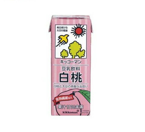 キッコーマン 豆乳飲料 白桃(200ml*18本入)【キッコーマン】