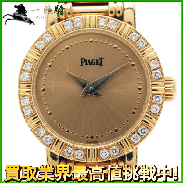 120654【中古】【PIAGET】【ピアジェ】ダンサー　5964AK81　K18YG　純正ダイヤベゼル　シャンパン文字盤　電池式piaget　ダイヤモンド　ドレスウォッチ　レディース時計