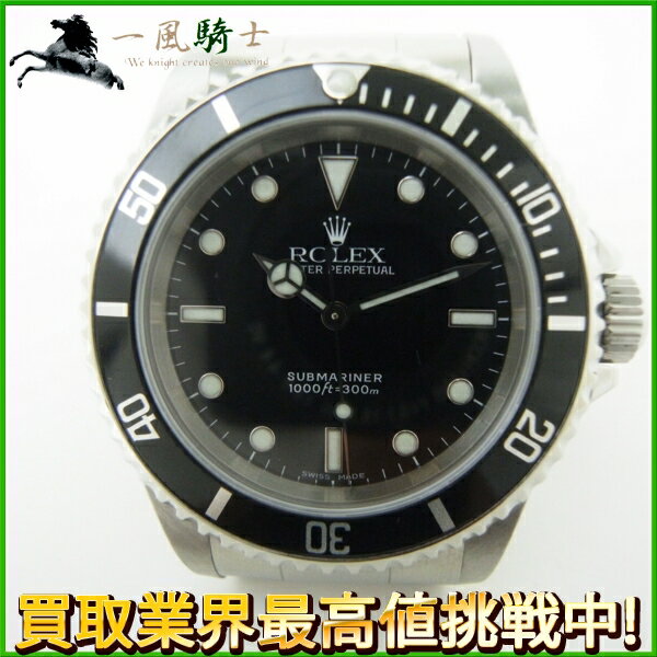 127817【中古】【ROLEX】【ロレックス】サブマリーナ　14060　P番　SS　ブラック(黒)文字盤　自動巻きrolex　ステンレス　オートマチック　ノンデイト　メンズ時計