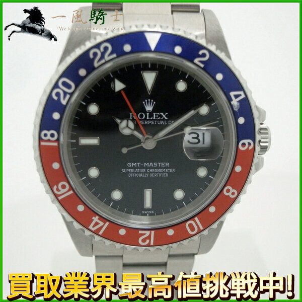 128363【中古】【ROLEX】【ロレックス】GMTマスター　16700　A番　SS　ブルー(青)×レッド(赤)ベゼル　ブラック(黒)文字盤　自動巻きrolex　メンズ時計