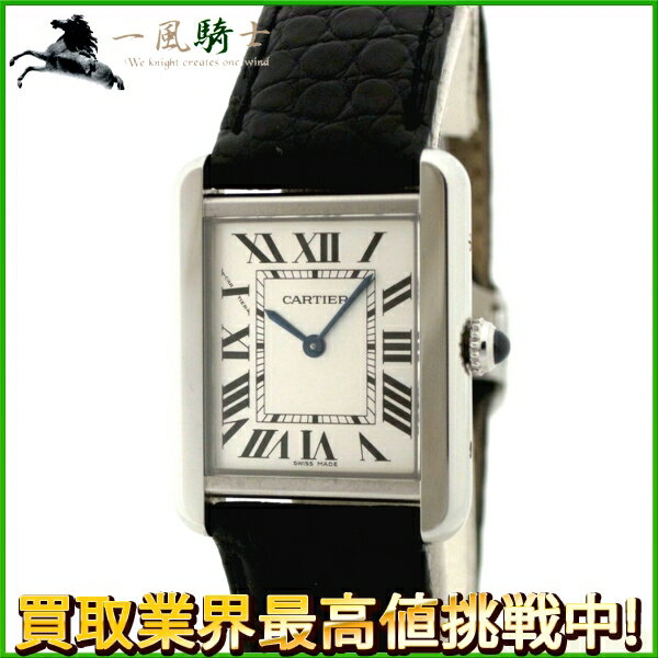 144266【中古】【CARTIER】【カルティエ】タンクソロSM　SS×革　シルバー文字盤　クォーツcartier　クォーツ　レディース時計のサムネイル
