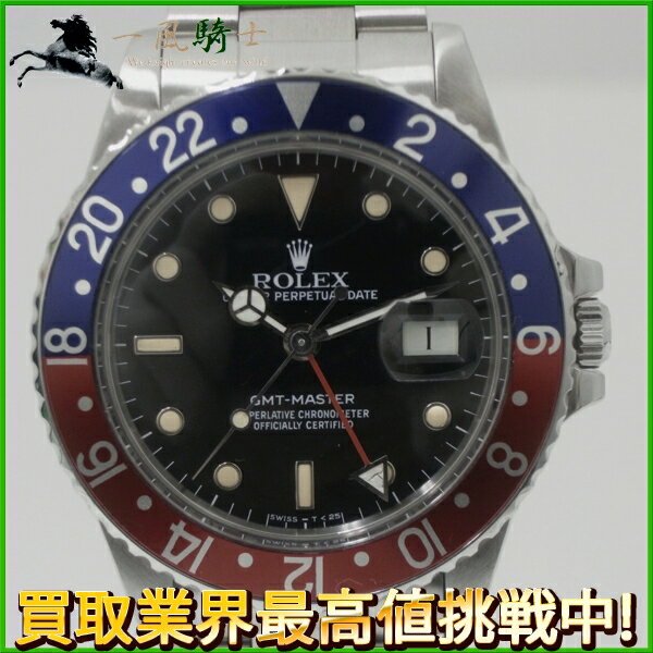 138474【中古】【ROLEX】【ロレックス】GMTマスター　16750　86番台　SS　ブラック(黒)文字盤　自動巻Rolex　アンティーク　メンズ時計