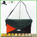 178324【中古】【CELINE】【セリーヌ】ダイヤモンド　ショルダーバッグ　ハラコ×スウェード　グリーン(緑)×ブラック(黒)　170893セミショルダー　肩掛け　ハンドバッグ　【中古】も多数出品中!!