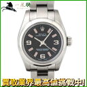 203989【中古】【ROLEX】【ロレックス】オイスターパーペチュアル　176200　Z番　黒文字盤　SS　保証書