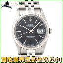 204258【中古】【ROLEX】【ロレックス】デイトジャスト　16234　X番　黒文字盤　WG×SS