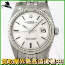 221089【中古】【ROLEX】【ロレックス】デイトジャスト 1601 31番台 シルバー文字盤 WG×SS