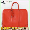 226261【中古】【LOUIS VUITTON】【ルイ・ヴィトン】PDV　トリヨンレザー　クレモンティーヌ　M56004　シルバー金具LV　メンズ　オレンジ　ハンドバッグ　ビジネスバッグ　ブリーフケース