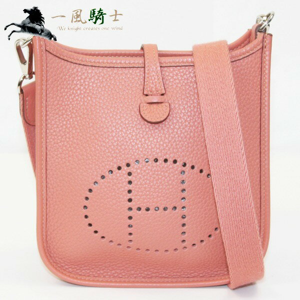 260195【送料無料】【未使用】【HERMES】【エルメス】エヴリンTPM　アマゾン　トリヨンクレマンス　ローズティー　□P刻エブリン　斜め掛け　斜めがけ　ショルダーバッグ　ポシェット　ストライプ　【中古】も多数出品中!!のサムネイル