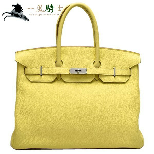 【商談中】329393【新品同様】【HERMES】【エルメス】バーキン35cm　トゴ　ジョーヌプッサン　パラジウム金具　□R刻hermes　ハンドバッグ　トートバッグ　2014年製　【中古】も多数出品中!!のサムネイル