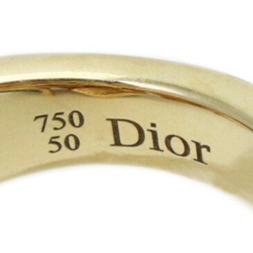 338823【中古】【CHRISTIAN　DIOR】【クリスチャン・ディオール】ディオレット　リング　K18YG×アメジスト×ダイヤモンド×エナメル　#5010号　750　イエローゴールド　花　蝶　指輪　ブランドジュエリー