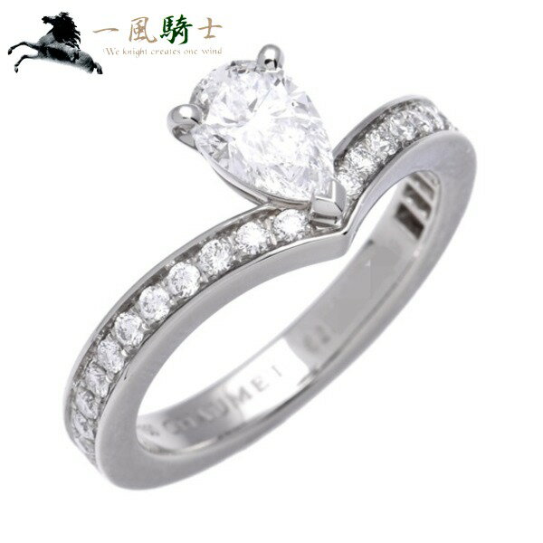 355530【中古】【CHAUMET】【ショーメ】ジョセフィーヌ　エグレット　リング　PT950×ペアシェイプダイヤモンド0.50ct×ハーフサークルダイヤモンド　#6プラチナ　6号　指輪　アクセサリー　ブランドジュエリーのサムネイル