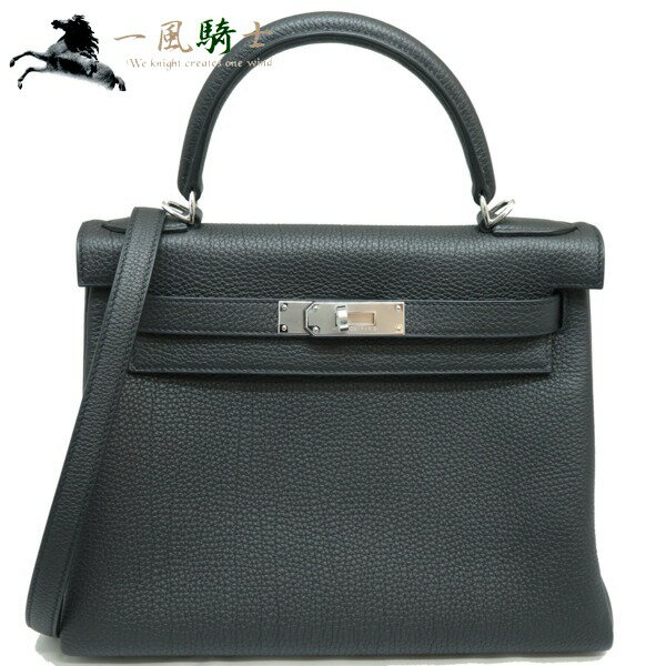384101【新品】【HERMES】【エルメス】ケリー28　内縫い　トゴ　ブラック　黒　Y刻　パラジウム金具　シルバーhermes　2020年製　2WAY　ハンドバッグ　ショルダーバッグ