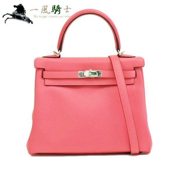 383779【新品同様】【HERMES】【エルメス】ケリー25　内縫い　ヴォースイフト　ローズアザレ　C刻　パラジウム金具hermes　2018年製　2WAY　ハンドバッグ　ショルダーバッグのサムネイル