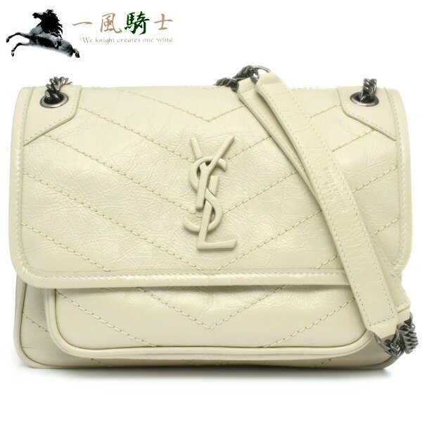 384650【新品同様】【SAINT LAURENT PARIS】【サンローラン・パリ】ニキ チェーンショルダーバッグ　レザー　ホワイト　498897ysl　ショルダーバッグのサムネイル