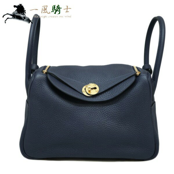 【10,000円OFFクーポン利用可】【枚数限定 4/15(木)0：00から】395262【未使用】【HERMES】【エルメス】リンディ26　トリヨンクレマンス　ブルーニュイ　ネイビー　D刻　ゴールド金具hermes　2019年製　ハンドバッグのサムネイル