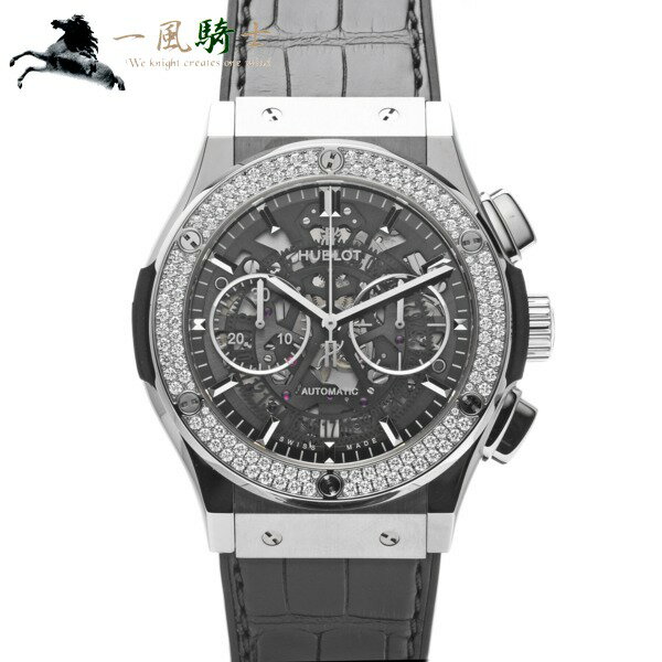 【クーポン利用可】【7/19(月)20：00から】395145【中古】【HUBLOT】【ウブロ】クラシックフュージョン アエロフュージョン チタニウム ダイヤモンド　525.NX.0170.LR.1104