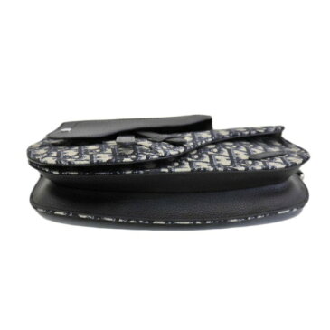 409457【未使用】【CHRISTIAN DIOR】【クリスチャン・ディオール】サドルポーチ トロッター キャンバス×レザー ブルー 1ADPO095YKYcd Saddle ショルダーバッグ クロスボディバッグ メンズ