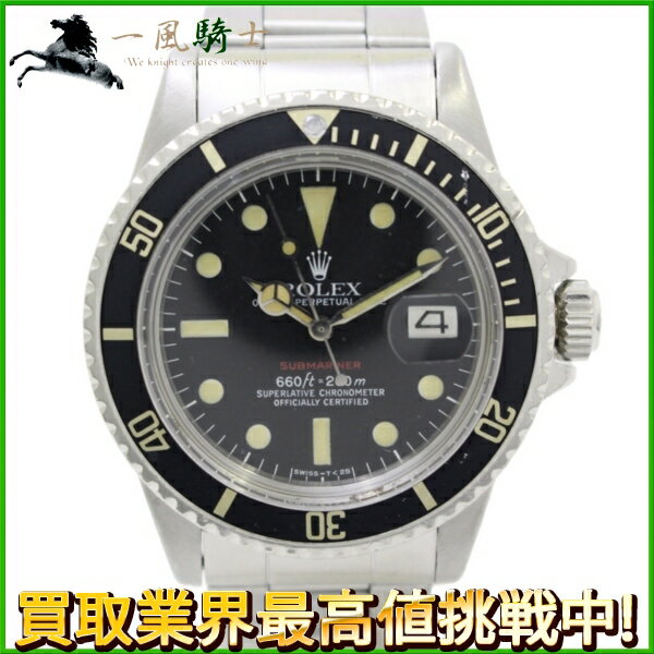 112400【中古】【ROLEX】【ロレックス】サブマリーナデイト　アンティーク　1680　38番代　SS　ブラック(黒)文字盤　自動巻きrolex　赤サブ　マーク6　メンズ時計