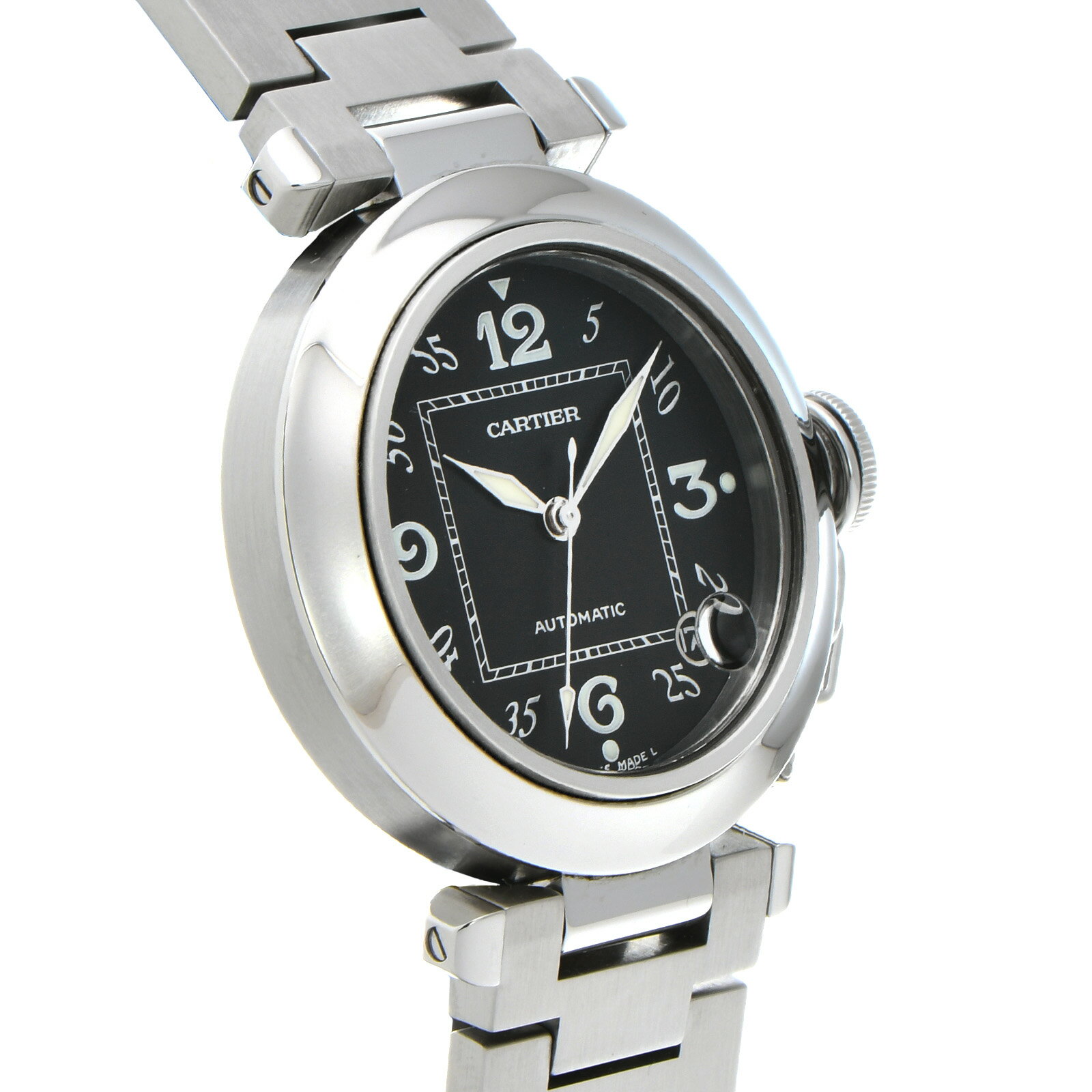 【中古】 カルティエ CARTIER パシャC W31043M7 ブラック ユニセックス 腕時計