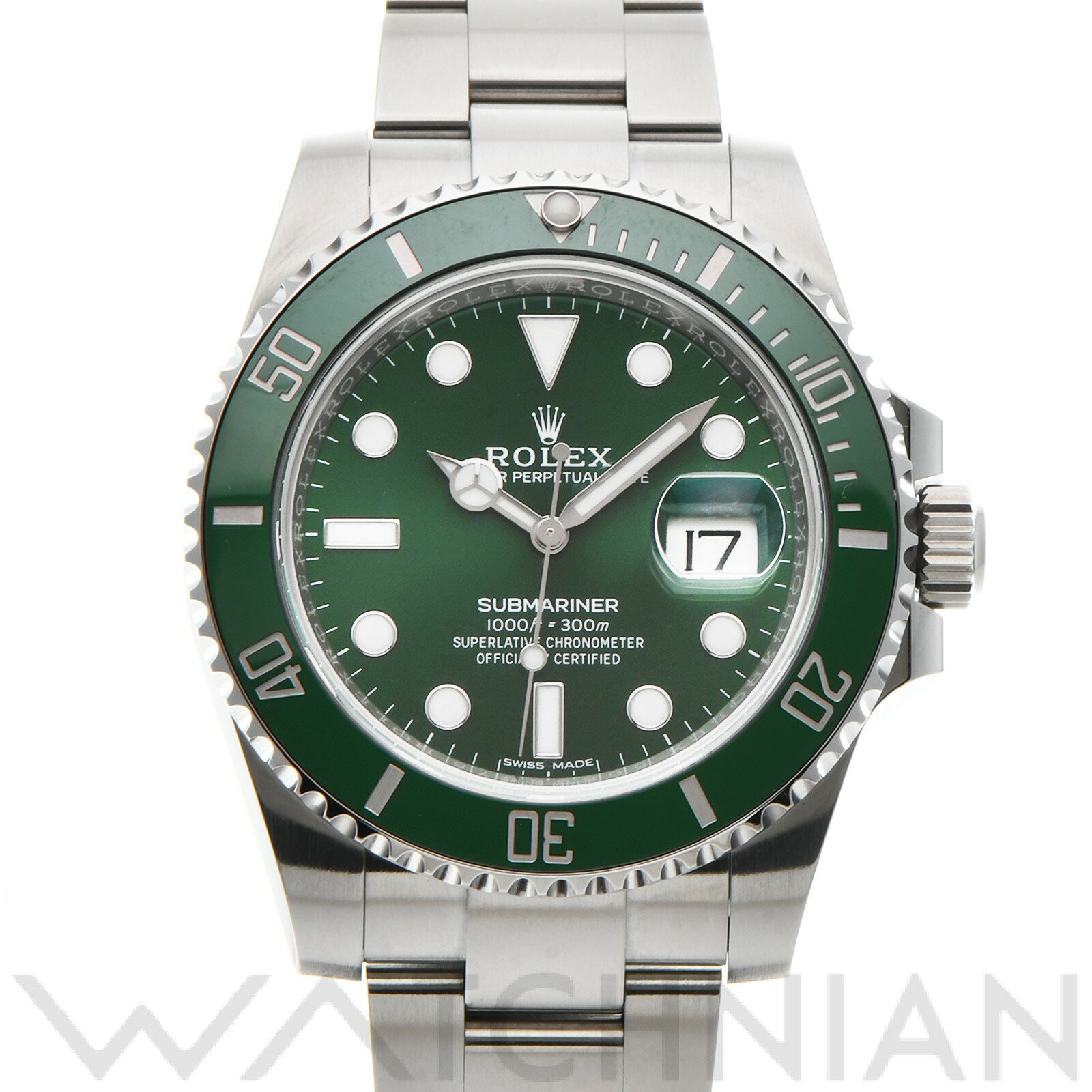 【中古】 ロレックス ROLEX サブマリーナ デイト 116610LV グリーン メンズ 腕時計