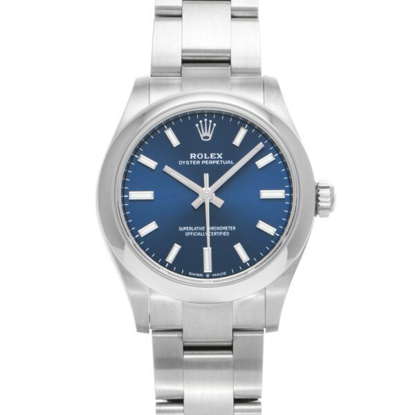 【中古】 ロレックス ROLEX オイスターパーペチュアル 31 277200 ランダムシリアル ブライトブルー ユニセックス 腕時計