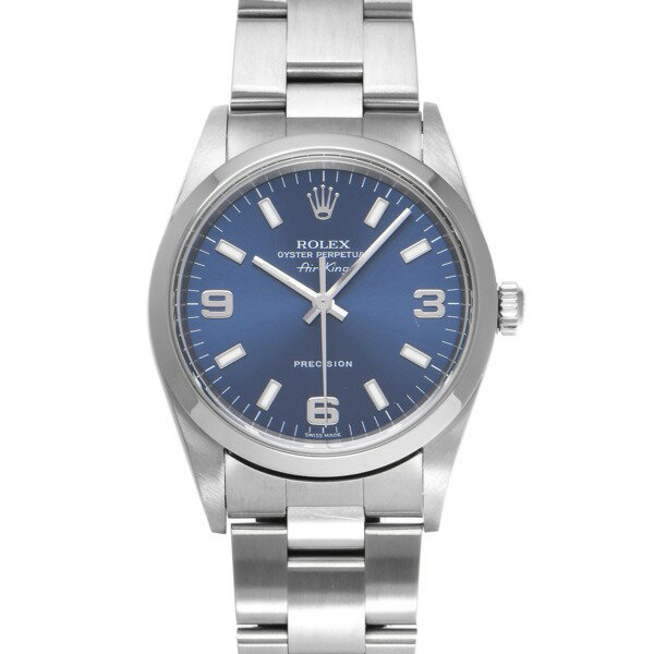 【中古】 ロレックス ROLEX エアキング 14000M Y番(2003年頃製造) ブルー メンズ 腕時計