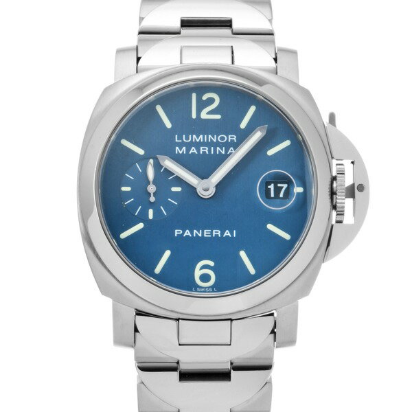 青文字盤パネライの様子、ルミノールマリーナPAM00120