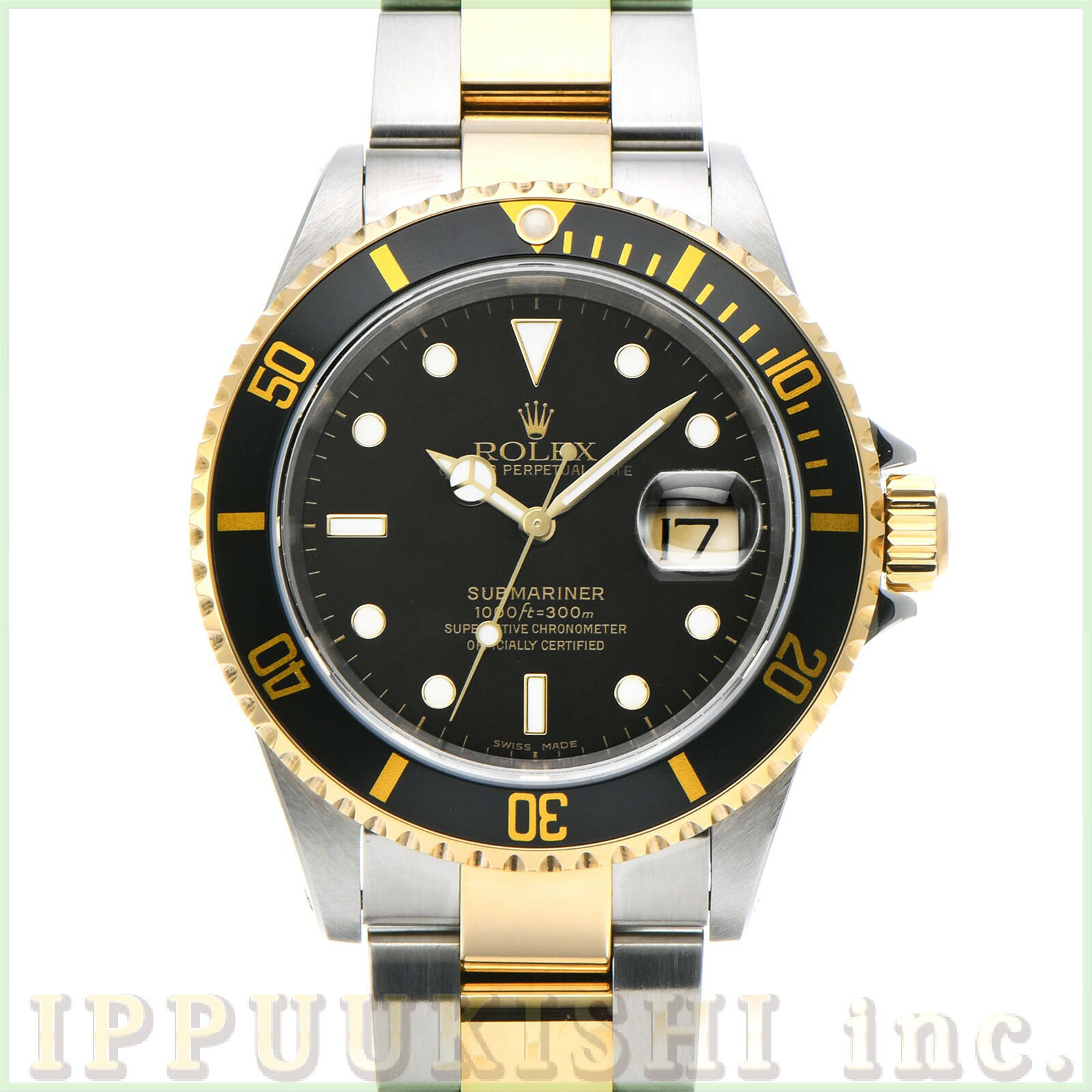 【中古】 ロレックス ROLEX サブマリーナ デイト 16613 K番(2002年頃製造) ブラック メンズ 腕時計