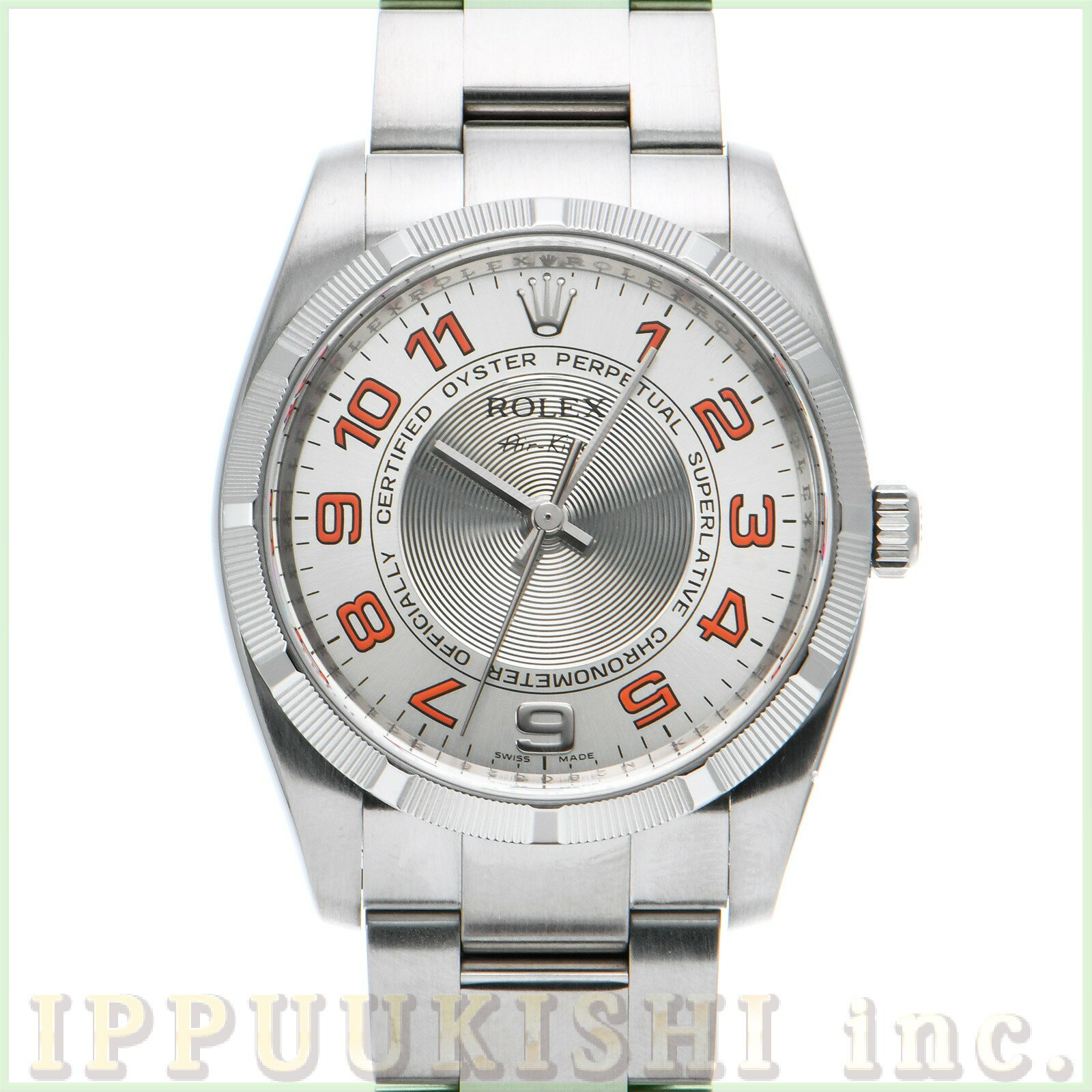 【中古】 ロレックス ROLEX エアキング 114210 M番(2007年頃製造) シルバー/コンセトリック メンズ 腕時計