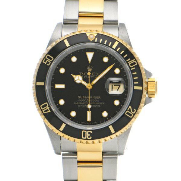 【中古】 ロレックス ROLEX サブマリーナ デイト 16613 N番(1991年頃製造) ブラック メンズ 腕時計