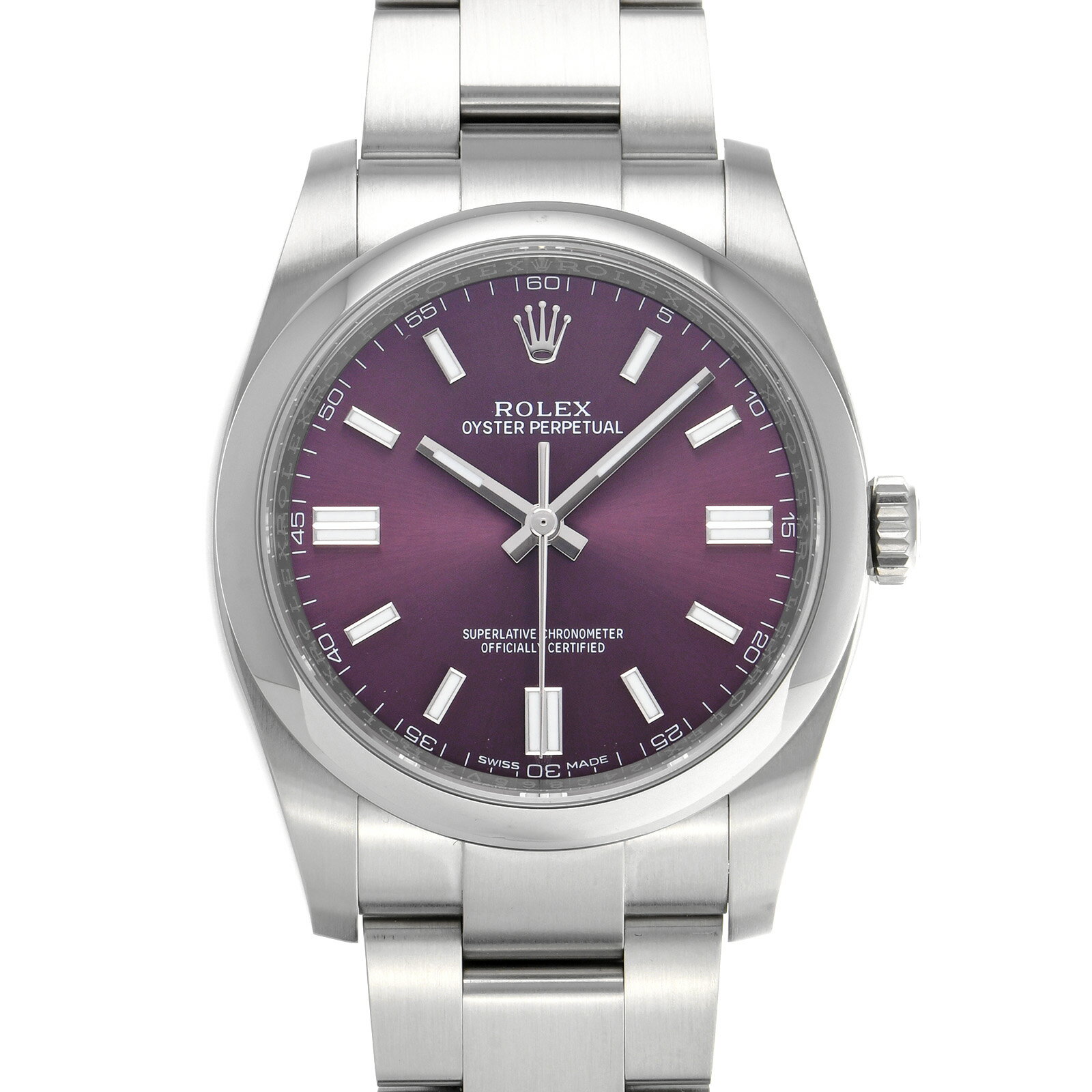 【中古】 ロレックス ROLEX オイスターパーペチュアル 36 116000 ランダムシリアル レッドグレープ メンズ 腕時計