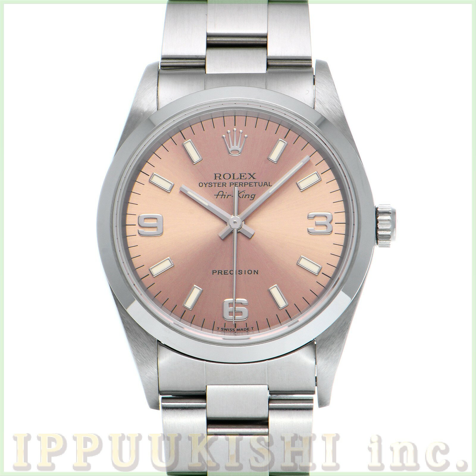 【中古】 ロレックス ROLEX エアキング 14000 T番(1996年頃製造) ピンク メンズ 腕時計