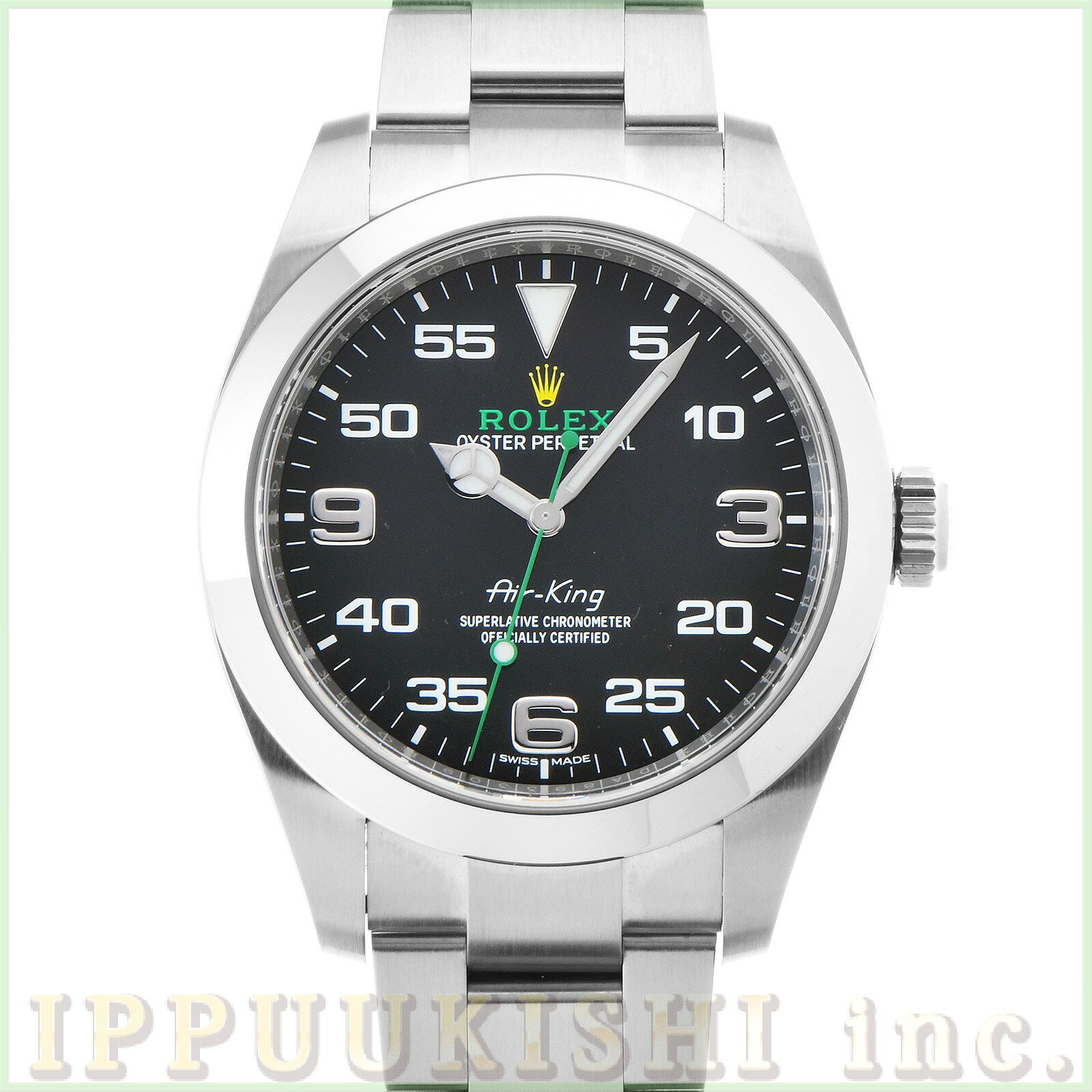 【中古】 ロレックス ROLEX エアキング 116900 ブラック メンズ 腕時計
