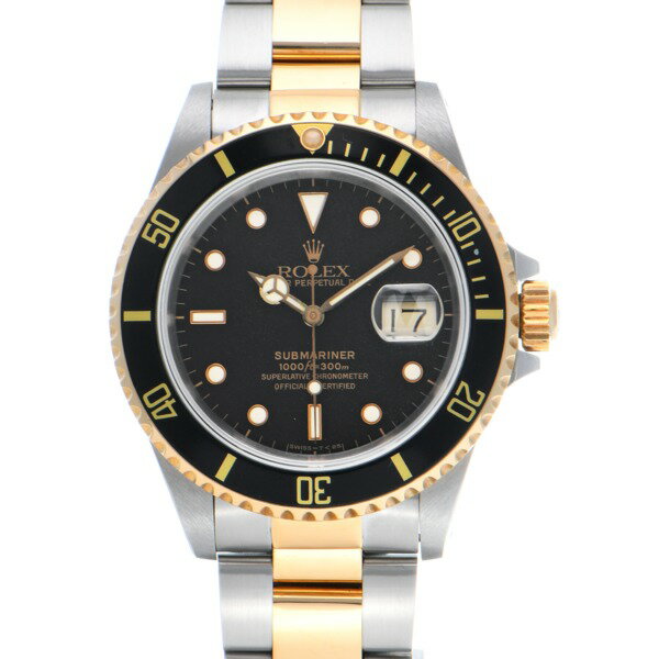 【中古】 ロレックス ROLEX サブマリーナ デイト 16613 L番(1988年頃製造) ブラック メンズ 腕時計