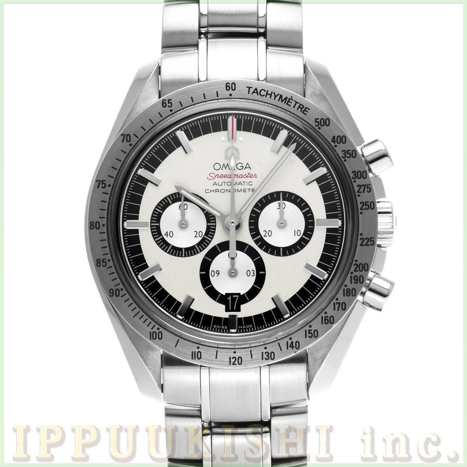 【中古】 オメガ OMEGA スピードマスター レーシング ミハエル・シューマッハ 2005 3506.31 ホワイト メンズ 腕時計