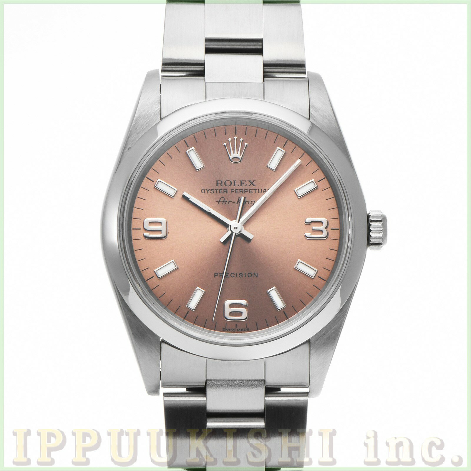 【中古】 ロレックス ROLEX エアキング 14000 A番(1999年頃製造) ピンク メンズ 腕時計