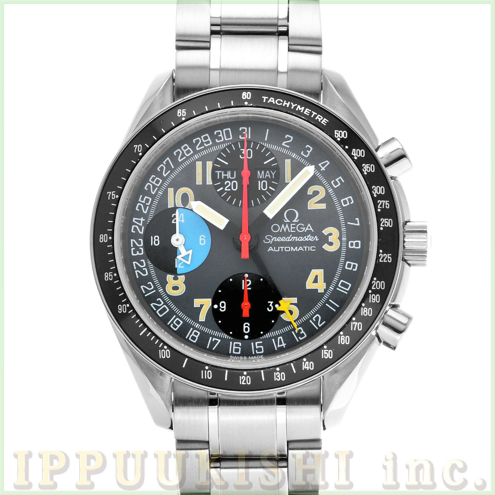 【中古】 オメガ OMEGA スピードマスター マーク40 AM/PM 3520.53 グレー/ブラック メンズ 腕時計