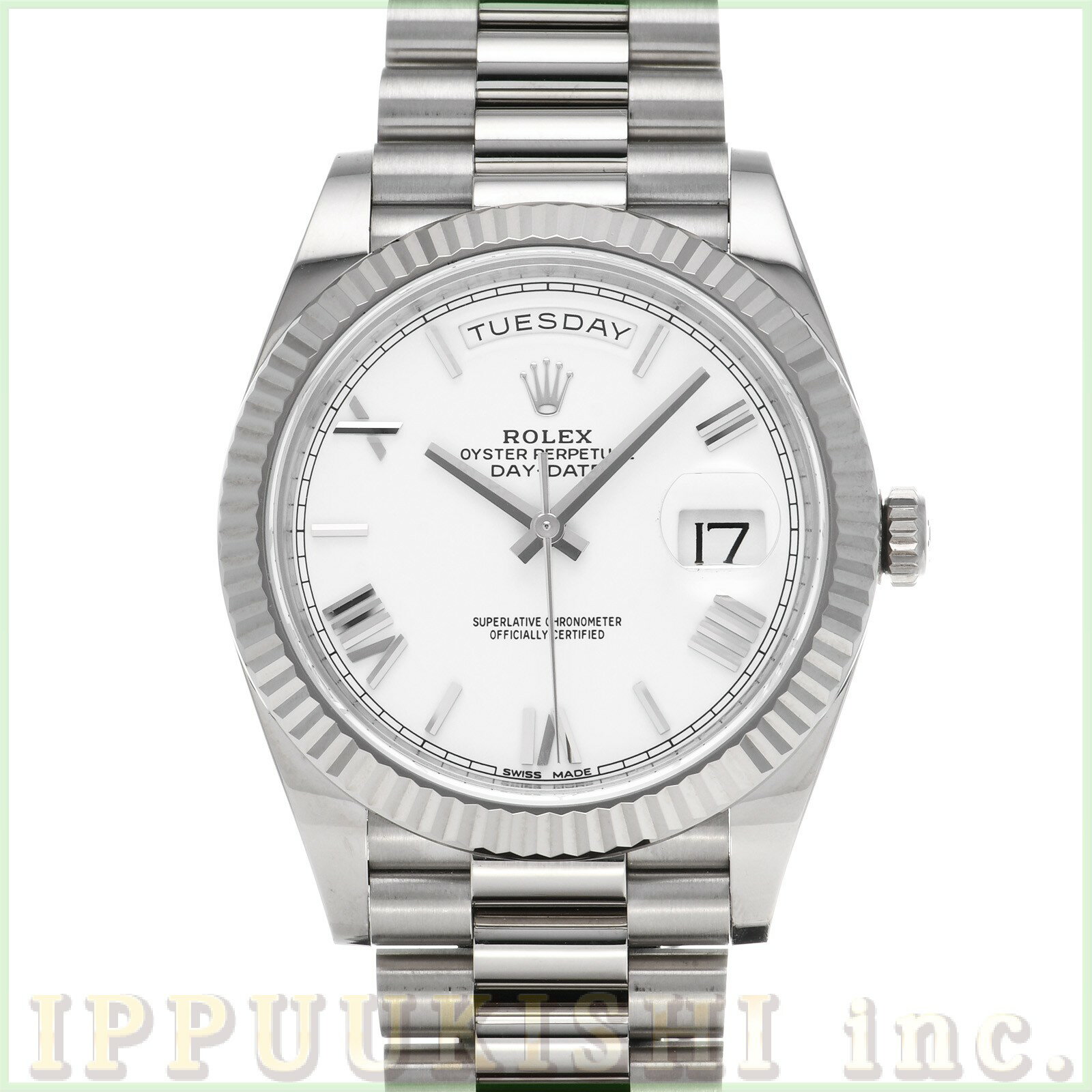 【中古】 ロレックス ROLEX デイデイト 40 228239 ランダムシリアル ホワイト メンズ 腕時計