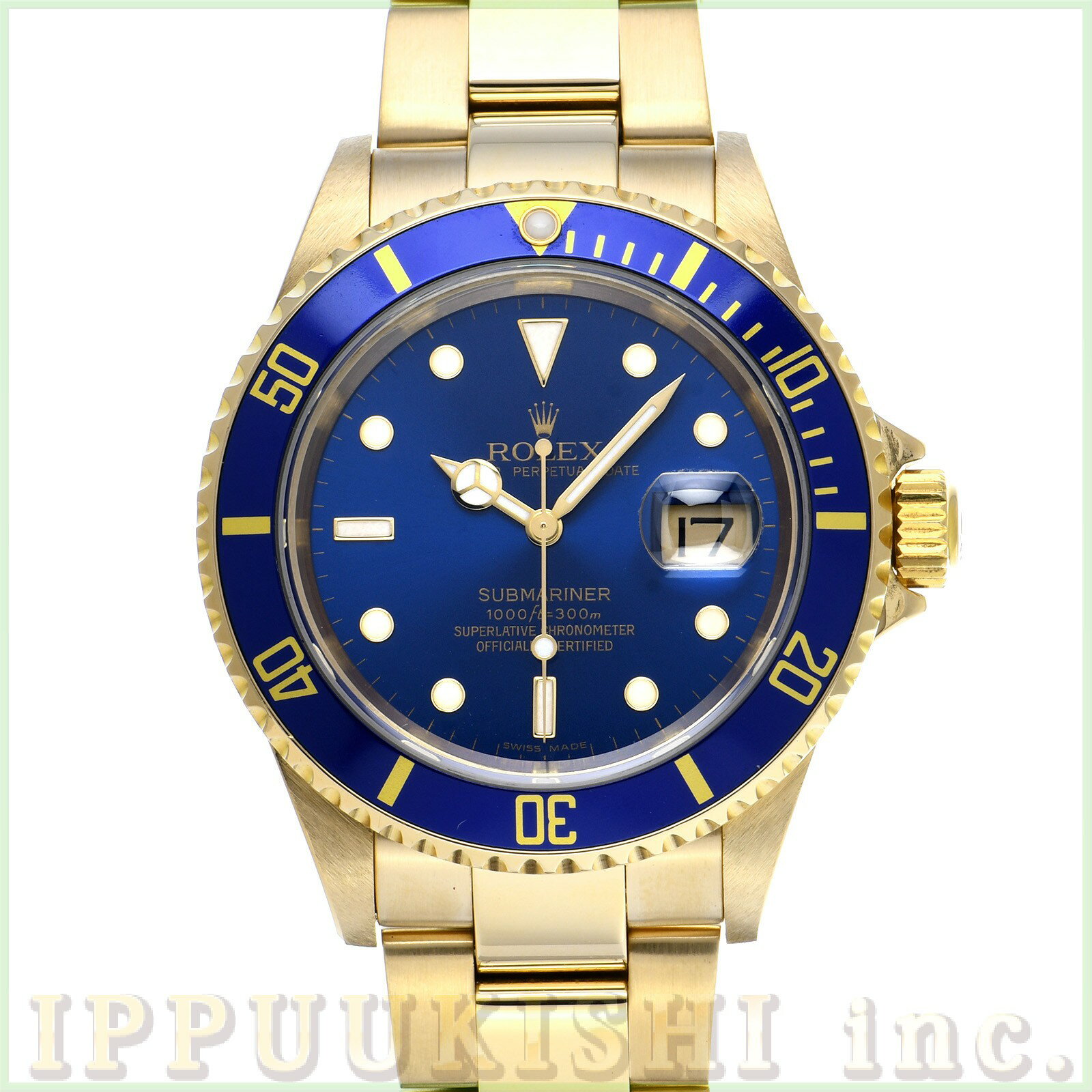 【中古】 ロレックス ROLEX サブマリーナ デイト 16618 D番(2005年頃製造) ブルー メンズ 腕時計