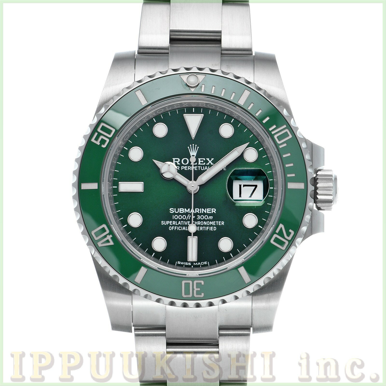 【中古】 ロレックス ROLEX サブマリーナ デイト 116610LV ランダムシリアル グリーン メンズ 腕時計