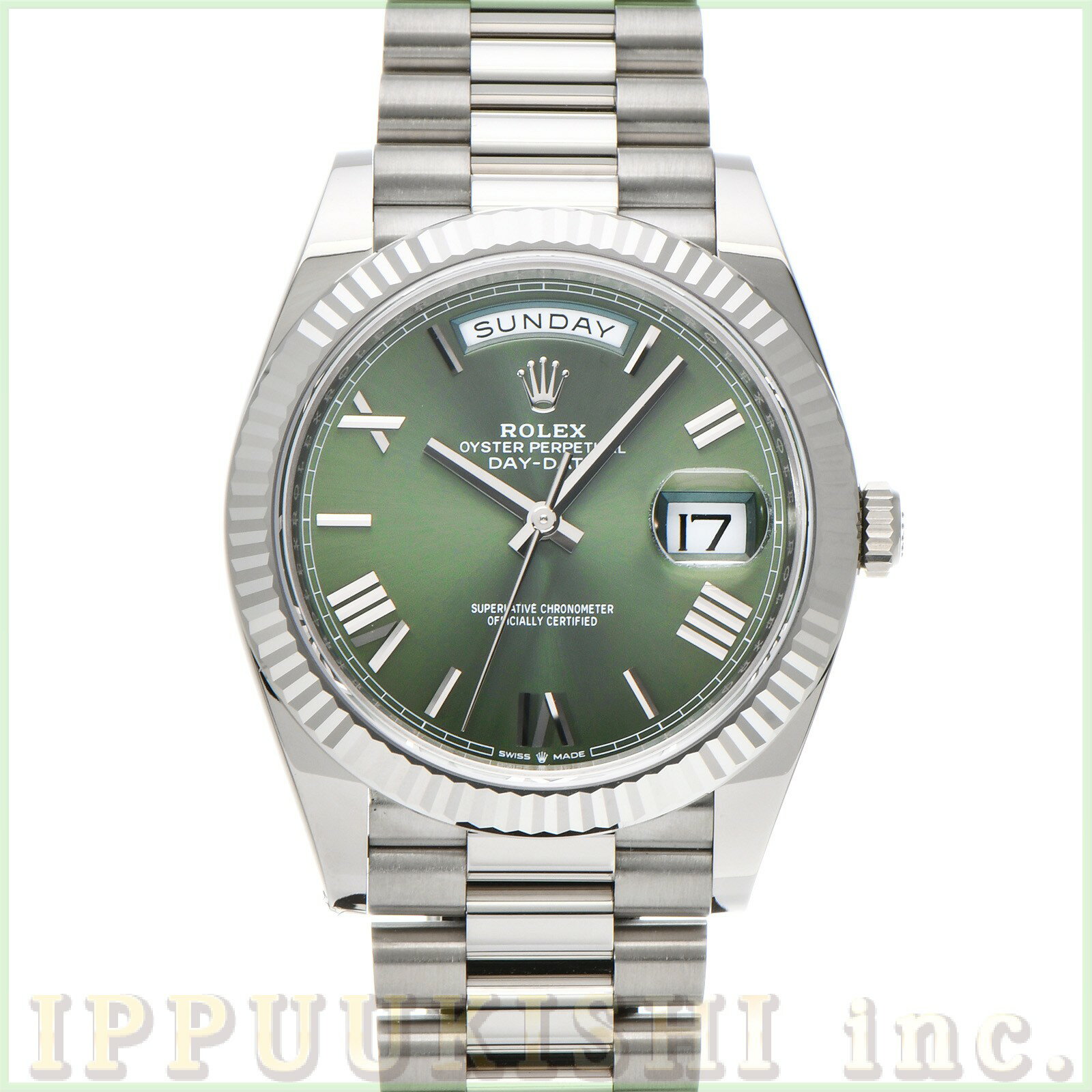 【中古】 ロレックス ROLEX デイデイト 40 228239 ランダムシリアル オリーブグリーン メンズ 腕時計