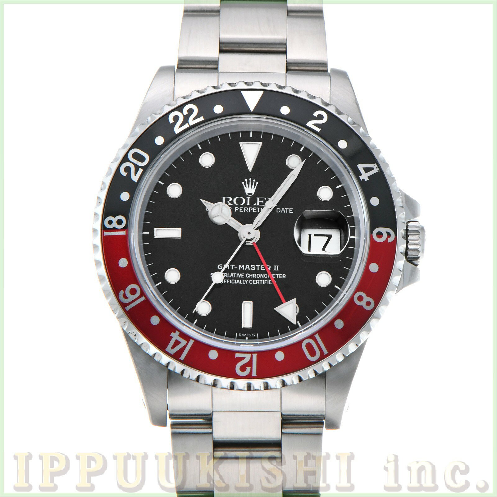 【中古】 ロレックス ROLEX GMTマスターII 16710 A番(1999年頃製造) ブラック メンズ 腕時計