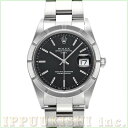 【中古】 ロレックス ROLEX オイスターパーペチュアル デイト 15210 Y番(2002年頃製造) ブラック メンズ 腕時計
