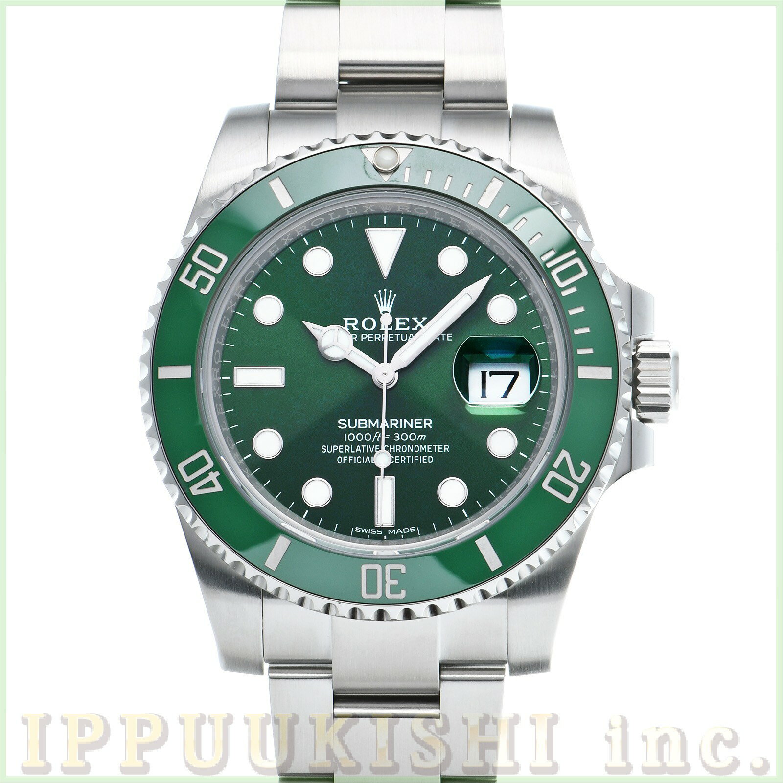 【中古】 ロレックス ROLEX サブマリーナ デイト 116610LV ランダムシリアル グリーン メンズ 腕時計