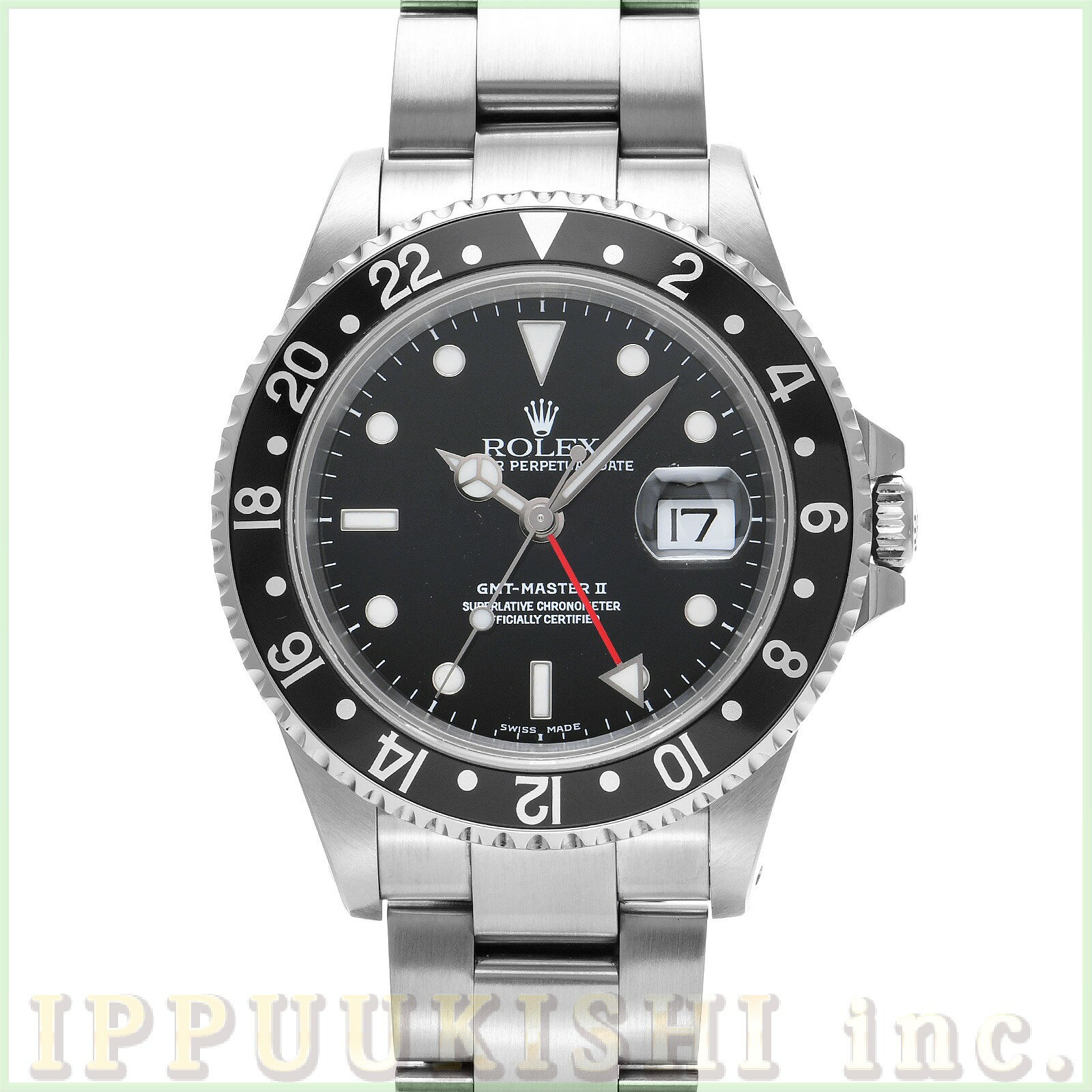 【中古】 ロレックス ROLEX GMTマスターII 16710 K番(2002年頃製造) ブラック メンズ 腕時計