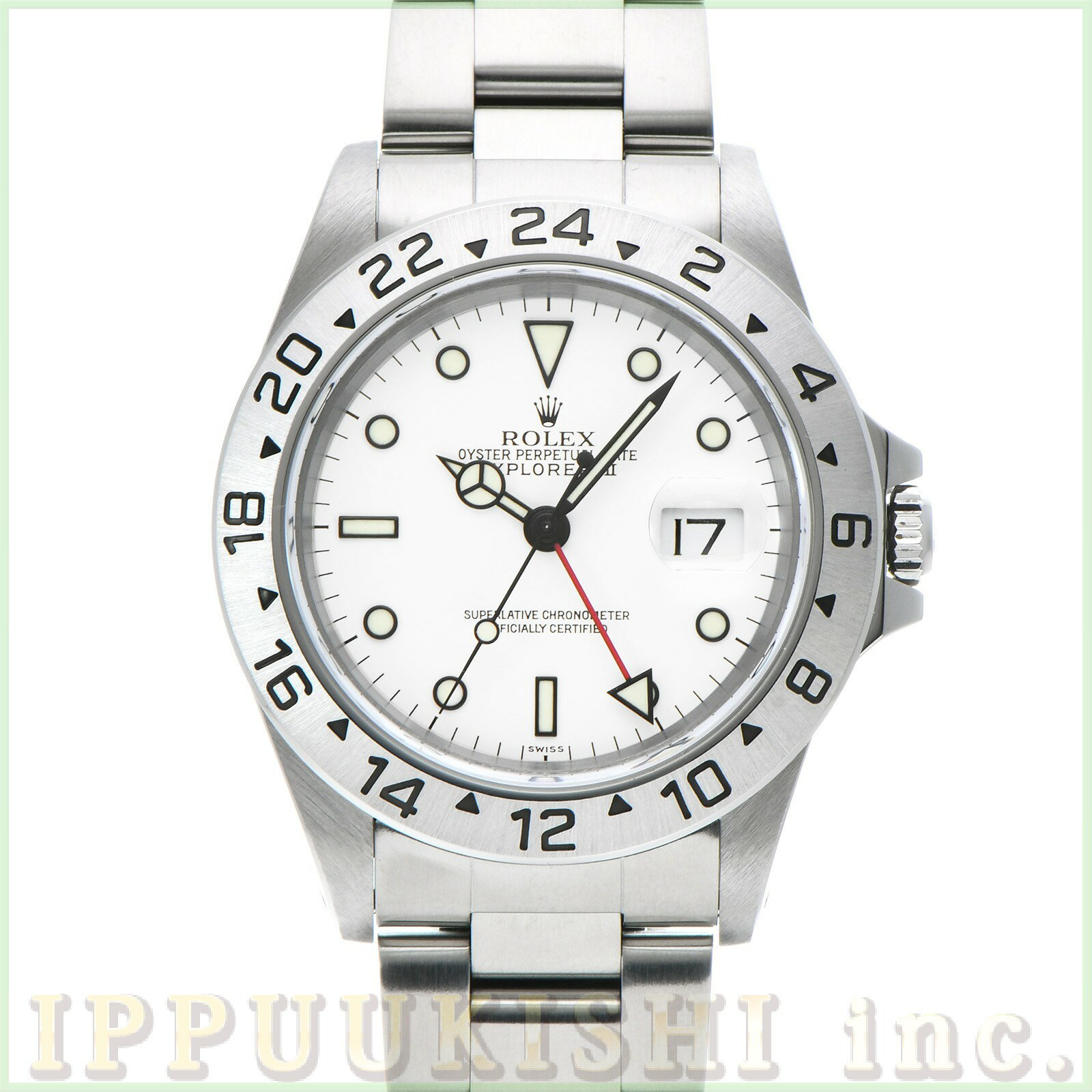 【中古】 ロレックス ROLEX エクスプローラーII 16570 A番(1999年頃製造) ホワイト メンズ 腕時計