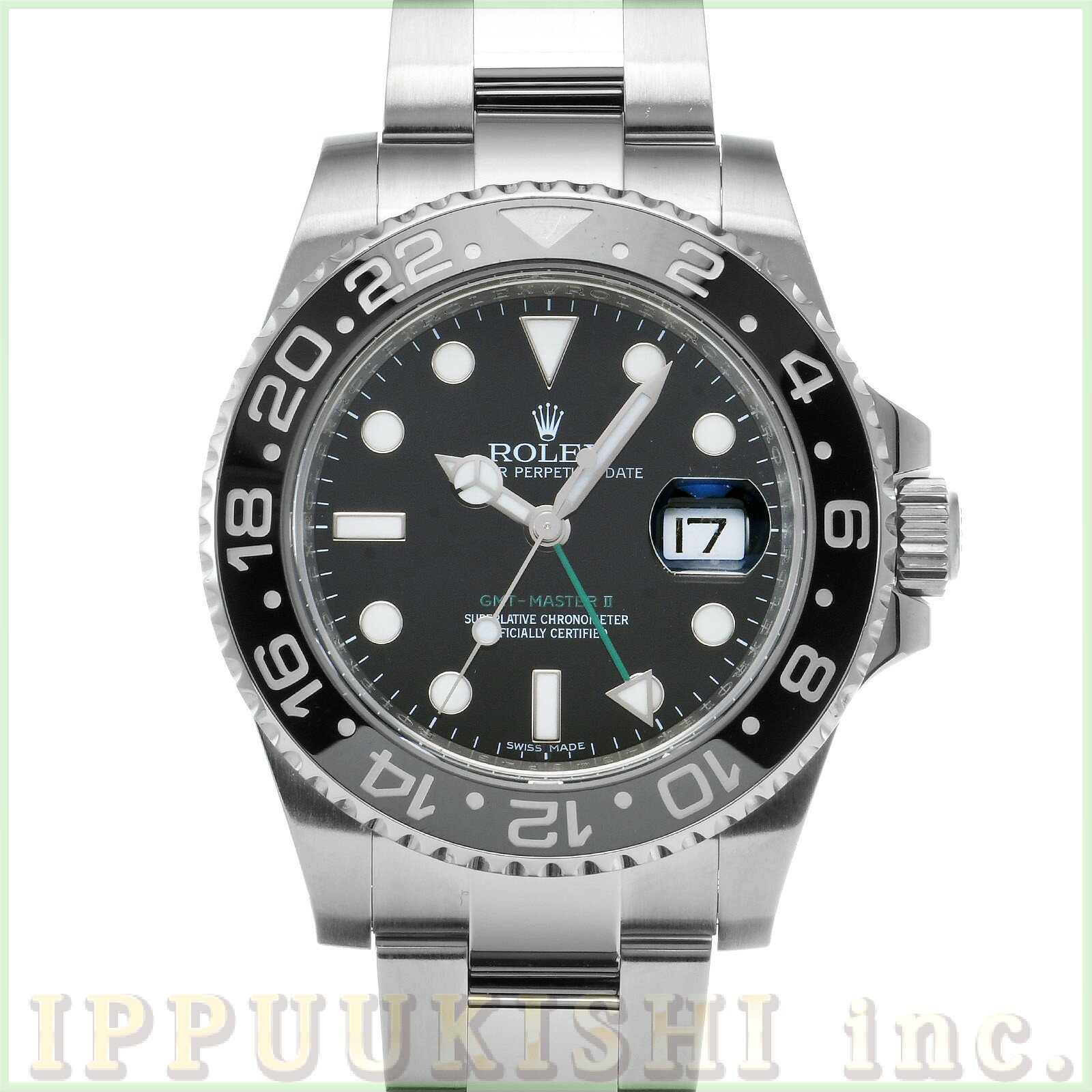 【中古】 ロレックス ROLEX GMTマスターII 116710LN ランダムシリアル ブラック メンズ 腕時計