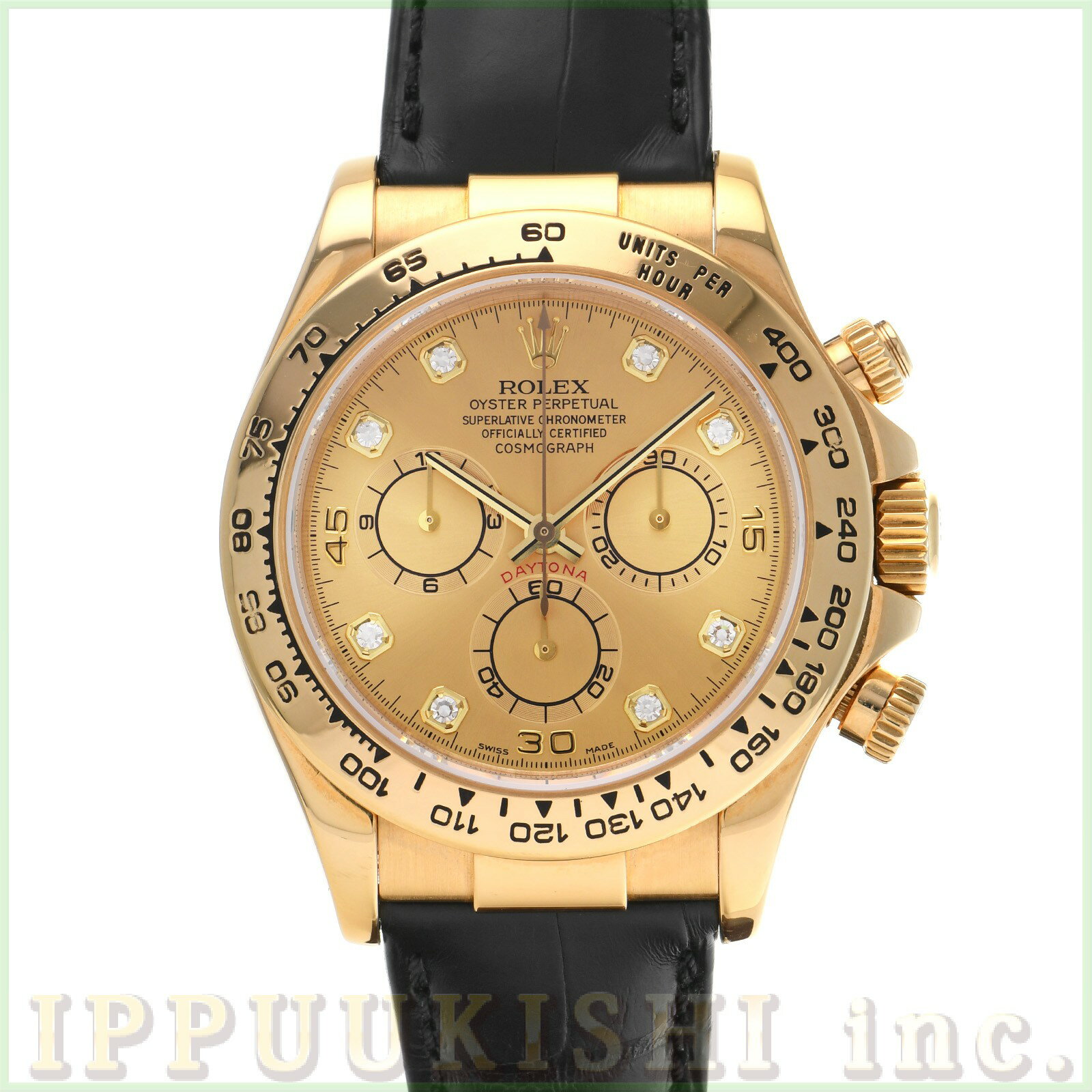 【中古】 ロレックス ROLEX コスモグラフ デイトナ 116518G K番(2001年頃製造) シャンパン/ダイヤモンド メンズ 腕時計