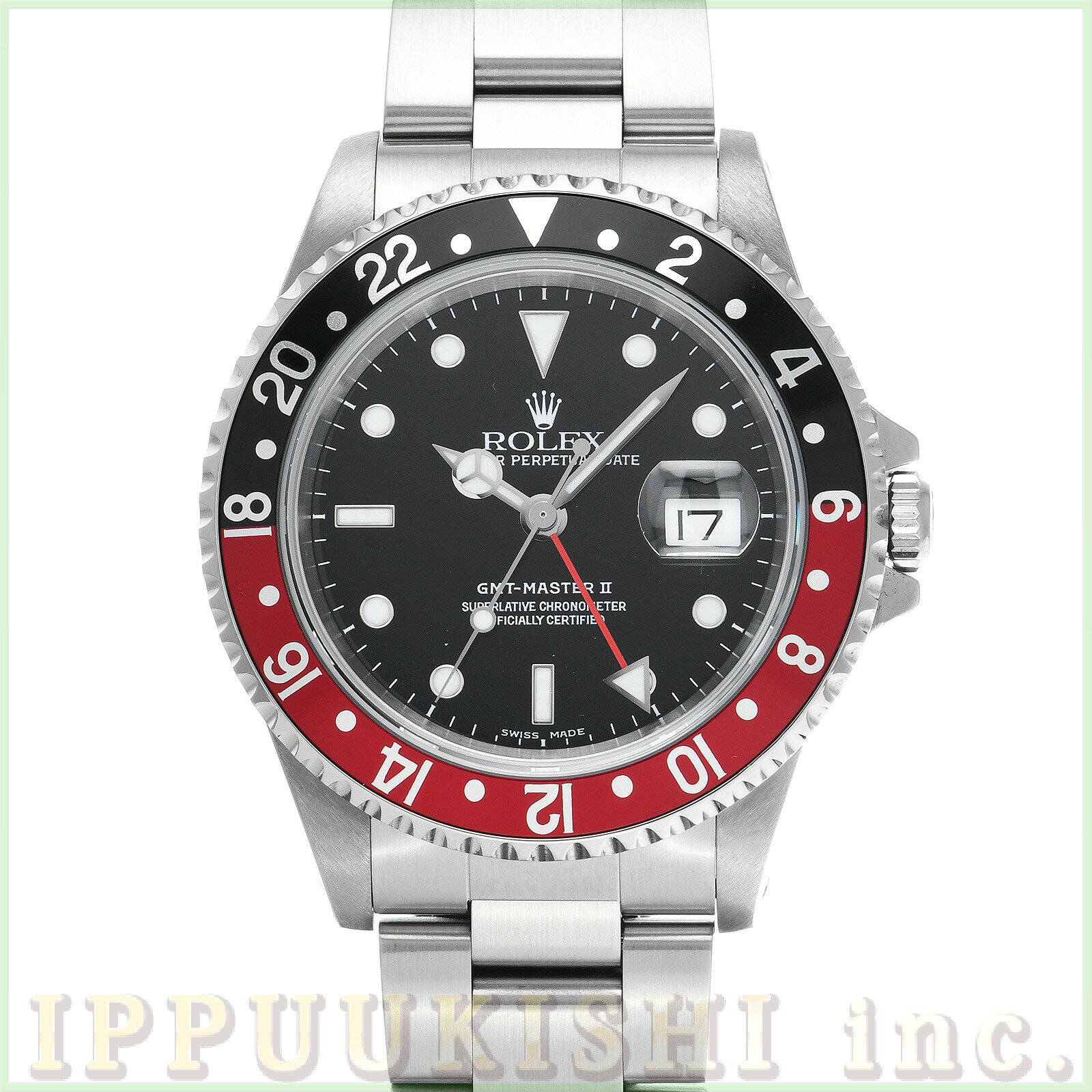 【中古】 ロレックス ROLEX GMTマスターII 16710 A番(1999年頃製造) ブラック メンズ 腕時計