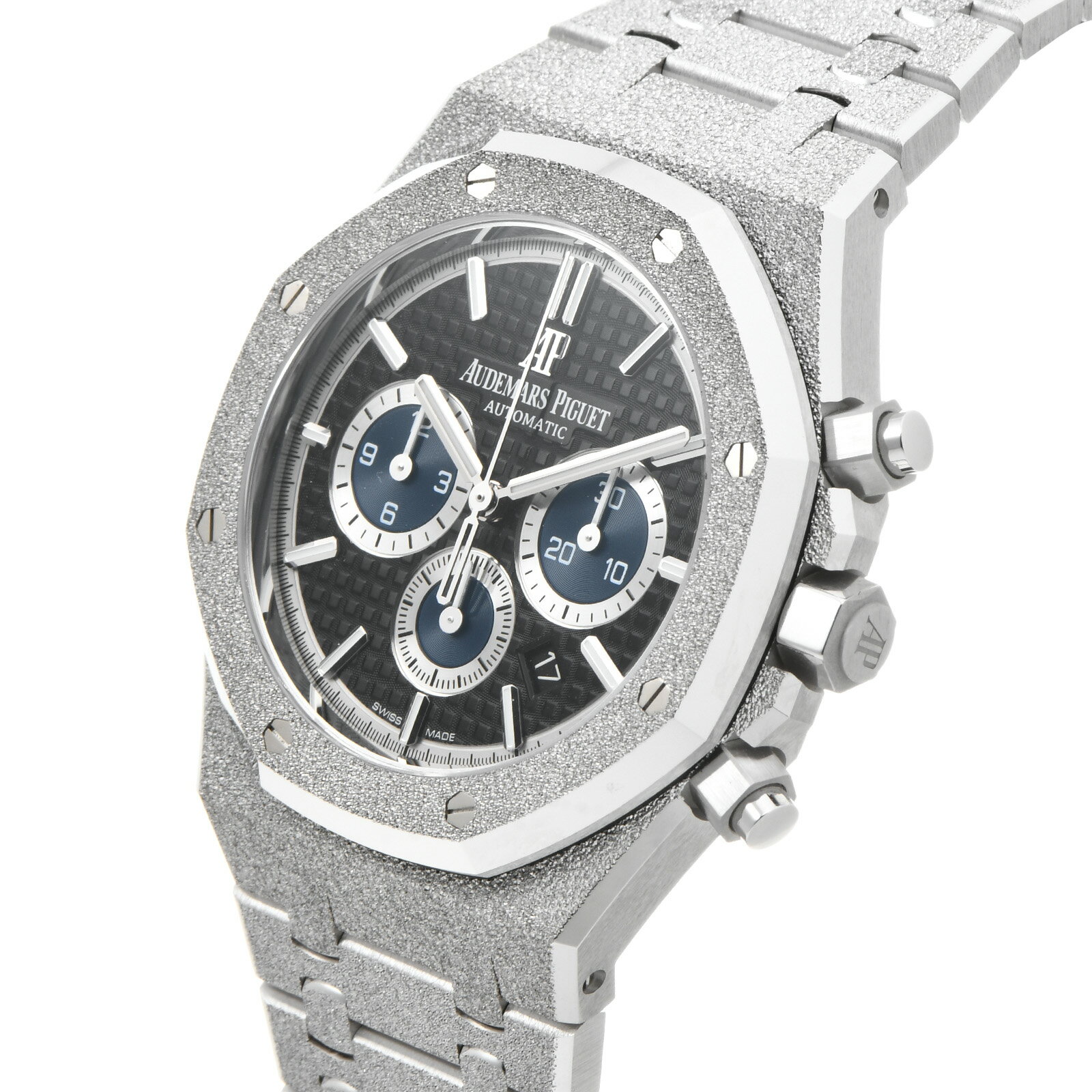 【WATCHNIAN誕生記念 全品P2倍 〜8/23】【中古】 オーデマ・ピゲ AUDEMARS PIGUET ロイヤルオーク クロノグラフ フロステッドゴールド 26331BC.GG.1224BC.03 ブラック/グレーブルー メンズ 腕時計